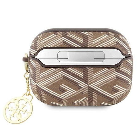 Oryginalne Etui APPLE AIRPODS PRO Guess GCube Charm (GUAPPGCE4CW) brązowe