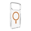 Puro Lite Mag TPU+PC Case Compatible with MagSafe for iPhone 17 Pro Max - Transparent with Orange Ring