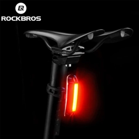 Rockbros A54BK Fahrradrücklicht + Micro USB - USB-A Kabel - Schwarz