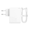 Baseus GaN5 Pro szybka uniwersalna ładowarka sieciowa GaN USB Typ C / USB 100W PD3.0, QC4.0+, AFC biały (CCGP090202)
