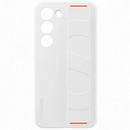 Samsung Silicone Grip Cover Case for Samsung Galaxy S23 silicone case with wrist strap white (EF-GS911TWEGWW)