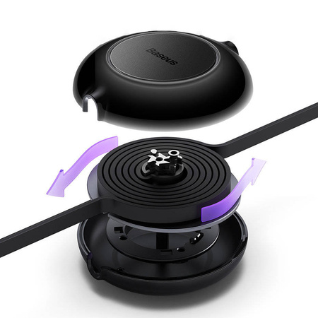 Baseus Bright Mirror 2 retractable cable 3in1 USB Type C - micro USB + Lightning + USB Type C 3.5A 1.1m black (CAMJ010201)