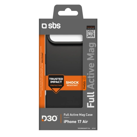 SBS Full Active Mag Case with D3O Technology for iPhone 17 Air - Black