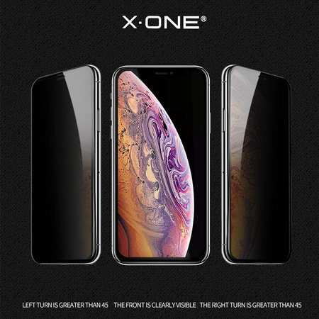 Szkło hartowane X-ONE Full Cover Extra Strong Privacy - do iPhone 15 (full glue) czarny