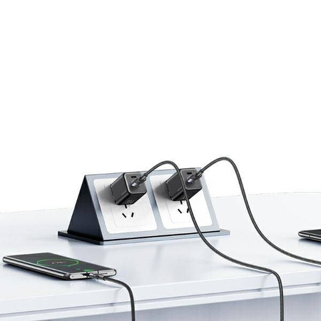 USAMS Kabel USB na USB-C 3A 1,2 Fast Charging stalowy/tarnish SJ718USBSG01 (US-SJ718)