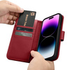 iCarer Wallet Case 2in1 iPhone 14 Pro Flip Leather Cover Anti-RFID red (WMI14220726-RD)