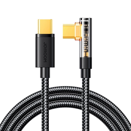 Joyroom USB C Kabel gewinkelt - USB C für schnelles Aufladen und Datenübertragung 100W 1,2 m schwarz (S-CC100A6)