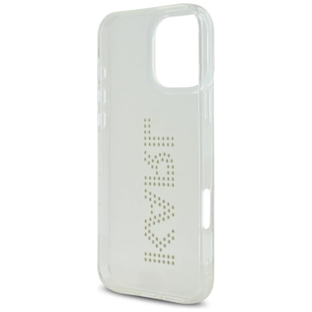 Karl Lagerfeld IML Strass Logo iPhone 16 Pro Hülle - Transparent