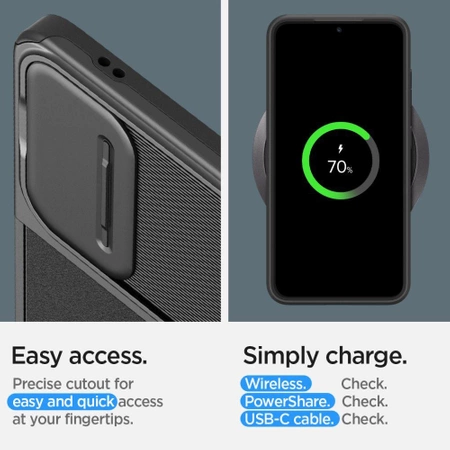 Etui Spigen Optik Armor na Samsung Galaxy S24 - czarne