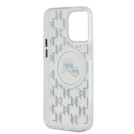 Karl Lagerfeld KLHMP15LHMCKMHT iPhone 15 Pro 6.1" przezroczysty/transparent IML Monogram Karl&Choupette Head MagSafe
