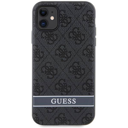 Guess GUHCN61P4SNK iPhone 11 / Xr grau/graues Hardcase 4G Stripe