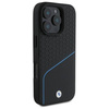 Original Case IPHONE 16 PRO MAX BMW Hardcase Signature Leather Textured & Line MagSafe (BMHMP16X23RDCLK) black