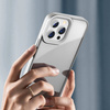 Baseus Crystal Phone Case pancerne etui do iPhone 13 Pro z żelową ramką szary (ARJT000413)