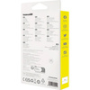 BASEUS zwijany kabel USB do Micro/Lightning/Typ C 3w1 Leo 3.5A 1.1m fioletowy CB000063