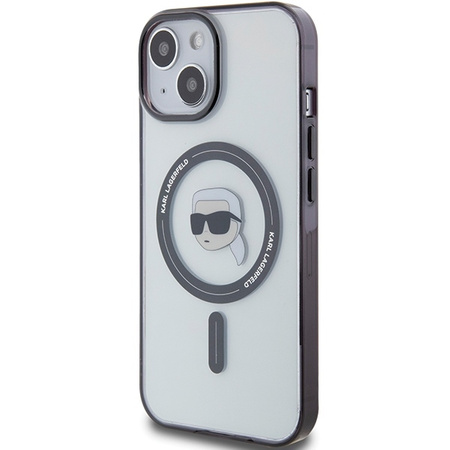 Karl Lagerfeld KLHMP15MHKHNOTK iPhone 15 Plus 6.7&quot; transparent hardcase IML Karl`s Head MagSafe