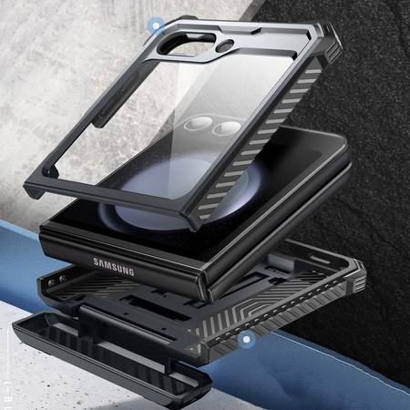 IBLSN ArmorBox Supcase Hülle für Samsung Galaxy Z Flip 6 - Schwarz