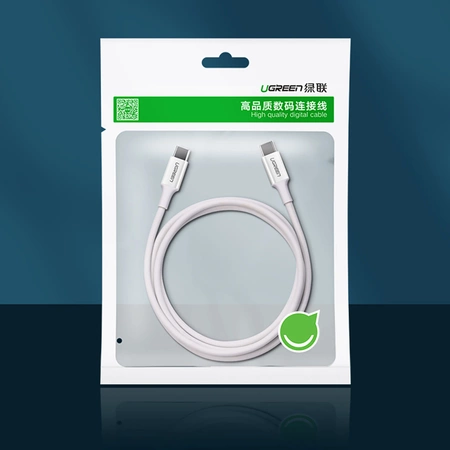 Kabel Ugreen US264 60518 USB-C / USB-C PD QC AFC 1m - biały