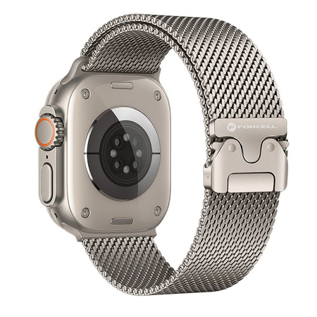Pasek do Apple Watch Forcell F-Design FA11 zatrzask stal 38 / 40 / 41 mm srebrny