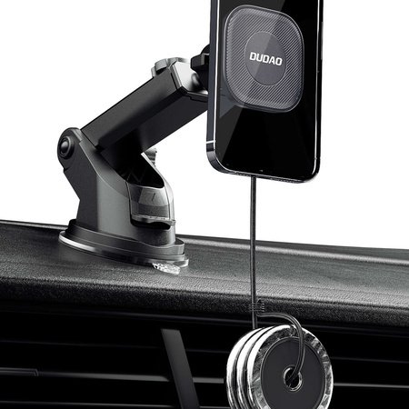 Dudao magnetic car phone holder with telescopic arm black (F6Max)