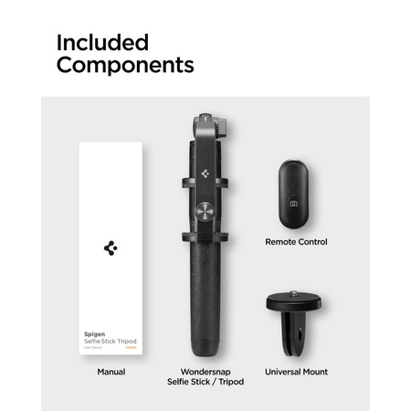 Spigen Selfiestick S560WTripod Bluetooth czarny/black AMP05813