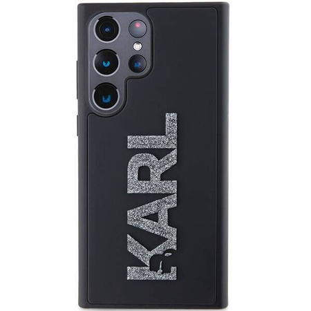 Oryginalne Etui KARL LAGERFELD hardcase 3D Rubber Glitter Logo KLHCS24S3DMBKCK do Samsung Galaxy S24 Ultra czarny