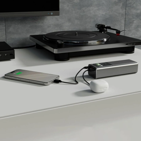 Powerbank SBS 20000mAh PD 100W z wyświetlaczem LCD - szary