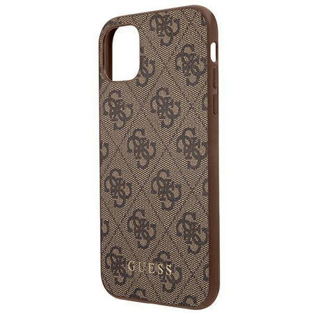 Guess 4G Metal Gold Logo – Etui iPhone 11 (brązowy)