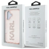 Karl Lagerfeld IML Strass Logo iPhone 16 Hülle - Rosa