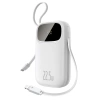 Baseus EnerFill FC31 20000mAh 22.5W Powerbank with Digital Display and 2 Built-in Cables (USB-C + Lightning) - White
