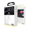 Baseus ładowarka samochodowa 2x USB 4,8A 24W z LCD + kabel 3w1 USB - USB Typ C / micro USB / Lightning 1,2m czarny (TZCCBX-0G)