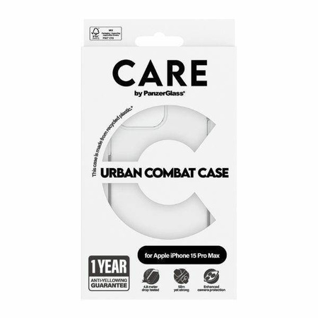 Etui CARE by PanzerGlass Urban Combat Case na iPhone 15 Pro Max - przezroczyste