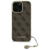 Original Handyhülle IPHONE 16 PRO Guess Hardcase 4G Charms Collection (GUHCP16LGF4GBR) braun