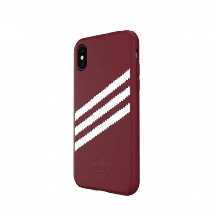 Oryginalne Etui IPHONE X / XS Adidas OR Booklet Case Suede (33282) burgundowe