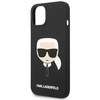Oryginalne Etui IPHONE 14 PLUS Karl Lagerfeld Harcase Silicone Karl's Head czarne