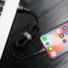 Baseus Kabel nylonowy Lightning iPhone 2A 3M QC 3.0 Szybkie ładowanie Cafule szary+czarny CALKLF-RG1