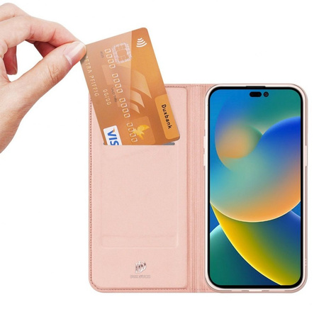 Dux Ducis Skin Pro Holster Cover Flip Cover für iPhone 14 Pro Max rosa