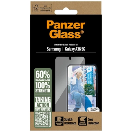 Szkło hartowane PanzerGlass Ultra-Wide Fit na Samsung Galaxy A36 5G
