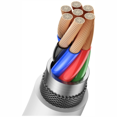Kabel USAMS US-SJ603 U84 3A USB-C do     USB-A 3m biały