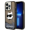 Karl Lagerfeld Liquid Glitter NFT Choupette Head - Etui iPhone 14 Pro Max (czarny)