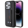 BMW Grip Stand Smooth & Carbon case for iPhone 15 Pro - black