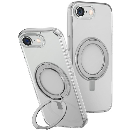 Etui UNIQ Swivix do iPhone 16e (2025) 360 Rotating Kickstand przezroczysty