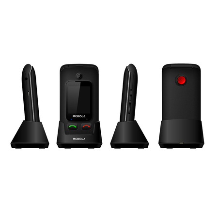 TELEFON GSM MOBIOLA DLA SENIORA KLAPKĄ CZARNY MB610 2G