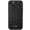 Original Handyhülle IPHONE 14 PLUS Karl Lagerfeld Hardcase Saffiano Mono Metal Logo (KLHCP14MSAKLHPK) schwarz