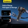 Baseus Enjoyment USB-C car charger with USB-C / Lightning 60W cable - black