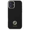 Original Case IPHONE 16 Guess Hardcase Silicone Logo Strass 4G (GUHCP16SM4DGPK) black