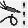 Kabel 3w1 Typ C do Lightning / Typ C / Micro USB 2,4A C171 1,2 m czarny
