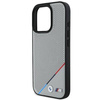 Original Case IPHONE 16 PRO BMW Hardcase M Perforated Tricolor Line MagSafe (BMHMP16L23PUPDG) gray