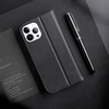 Dux Ducis Hivo Leather Flip Cover Genuine Leather Wallet for Cards and Documents iPhone 14 Pro Max Black