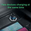 Szybka ładowarka samochodowa 2xUSB Baseus  Square metal A+A 30W  Dual QC 3.0  Quick inteligentna Car Charger czarna CCALL-DS01