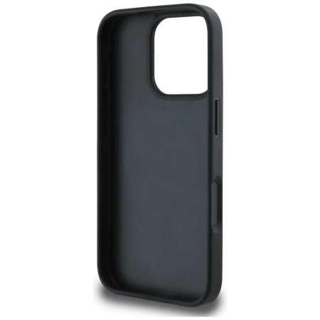 Guess Grained Roses Big 4G logo case for iPhone 16 Pro Max - black